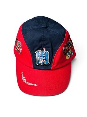 Vintage Walt Disney World Disneyland Youth Hat Cap Monorail Mickey Colorblock